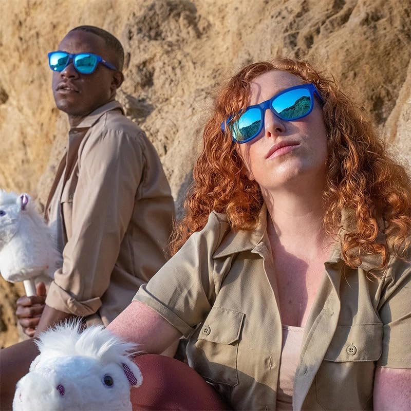 Goodr Falkor's Fever Dream Polarized Sunglasses, Medium Sized (OG), Dark Blue Translucent Frame with Light Blue Mirrored Reflective Lenses, UV400 Protection, No Slip, No Bounce - Image 3